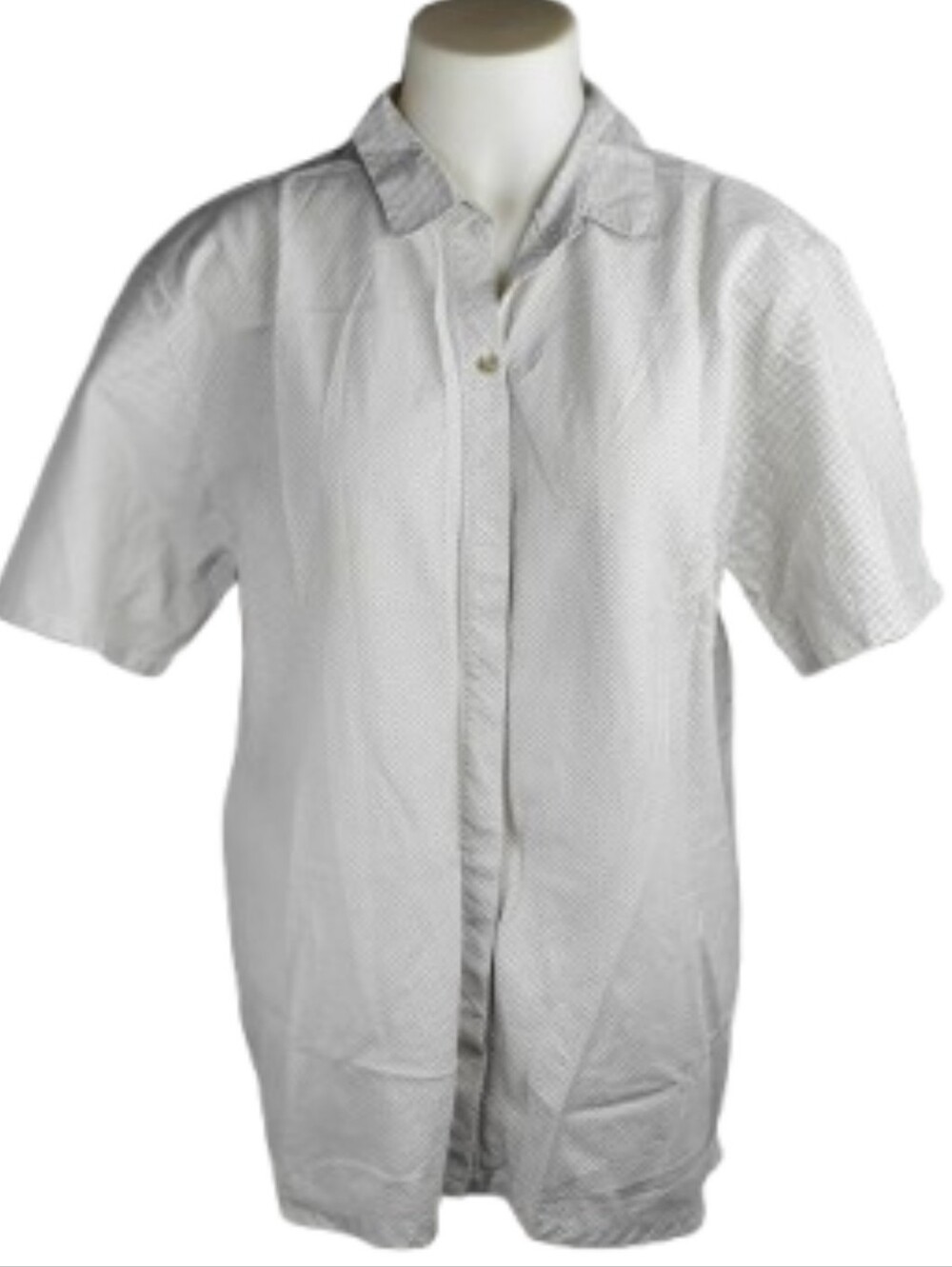 Bobbie Brooks Brown White Checkered Button Down Top Sz XL